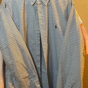 Ralph Lauren long sleeve button up polo Large